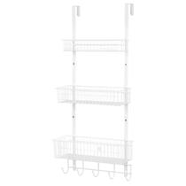Organizador de portas YBING Over The Door com ganchos, toalheiro branco