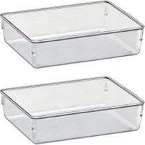 Organizador de Potes Retangular Duplo 24X16X5,5CM - Conjunto com 2 Peças