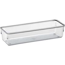 Organizador De Potes Retangulares 24x8x5,5cm Caixa Com 04 Organizador De Potes Retangulares 24x8x5,5cm Caixa Com 04
