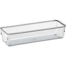 Organizador De Potes Retangulares 24x8x5,5cm Caixa Com 04 Organizador De Potes Retangulares 24x8x5,5cm Caixa Com 04