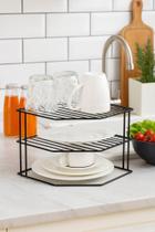 Organizador De Prateleira Armario Suporte de Pratos Horizontal 3 Andares Armário Marca Mor Organizador De Prateleira Armario Suporte de Pratos Horizontal 3 Andares Armário Marca Mor