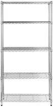 Organizador de prateleiras de armazenamento Amazon Basics 5-Shelf Silver Organizador de prateleiras de armazenamento Amazon Basics 5-Shelf Silver