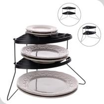 Organizador De Pratos Canto Cozinha Utensílio Armário Balcao Organizador De Pratos Canto Cozinha Utensílio Armário Balcao