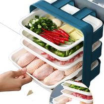 Organizador de Pratos de Parede com 6 Camadas - Suporte para Frutas, Legumes e Mantimentos