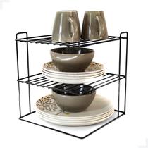 Organizador de Pratos Mein Haus Utilidades Cozinha 3 Níveis Aramado Organizador de Pratos Mein Haus Utilidades Cozinha 3 Níveis Aramado