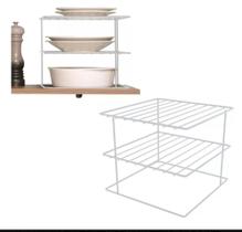 Organizador de pratos para armários e cozinha quadrado (promoçao)