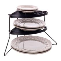 Organizador de Pratos Rack de Canto Armário Cozinha Compacto Andares P/ Pouco Espaço Decorativo Utensílios Verticalv Organizador de Pratos Rack de Canto Armário Cozinha Compacto Andares P/ Pouco Espaço Decorativo Utensílios Verticalv