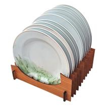 Organizador de Pratos Vertical em MDF para 10 Pratos