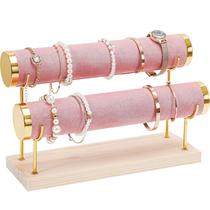 Organizador de pulseiras ProCase Velvet Stand 28x10x18 cm rosa