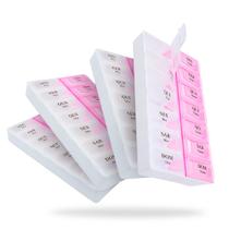 Organizador De Remedios Kit 4 Un Reutilizavel Diario Pilula