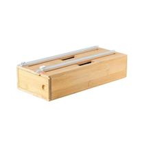 Organizador De Rolos Para Gaveta Em Bambu Keep 33,5x15cm Ou