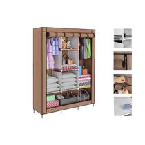 Organizador de roupa cabideiro desmontável marrom