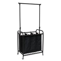 Organizador de Roupa Oceanstar TLS1385 com 3 Sacos e Rodízios Bronze Organizador de Roupa Oceanstar TLS1385 com 3 Sacos e Rodízios Bronze
