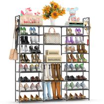 Organizador de sapateira Kottwca Large para 55 pares de Black Metal