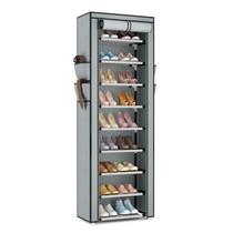 Organizador de sapateiras Shelf VILICK de 10 camadas cinza 45x30x158cm