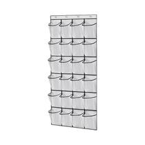 Organizador De Sapatos Com 24 Bolsos De Malha Montado Na Parede, Rack Suspenso Para Economia De