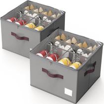 Organizador de sapatos Criusia Closet com capa transparente, pacote com 2