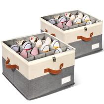 Organizador de sapatos JHHBHV para armário ajustável de 8 a 16 pares de bege