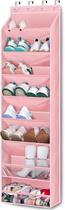 Organizador de sapatos KEETDY Over The Door, 20 pares de tênis rosa