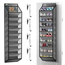 Organizador de Sapatos Kotkn 10 Níveis para Porta, Cinza, Alta Resistência