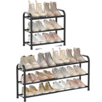 Organizador de Sapatos Metálico Expandível de 3 Níveis ENJOYBASICS