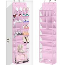 Organizador de sapatos MISSLO Over the Door 20 pares rosa Organizador de sapatos MISSLO Over the Door 20 pares rosa