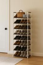 Organizador de sapatos Sapateira Vertical 9 Prateleiras abertas Facil Montagem Antiderrapante até 27 pares de sapatos