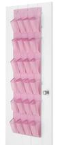 Organizador de sapatos Whitmor 24 Pocket Over the Door - rosa