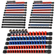 Organizador de soquetes Reniteco Drive ABS 27 peças 1/4 3/8 1/2 pol Organizador de soquetes Reniteco Drive ABS 27 peças 1/4 3/8 1/2 pol