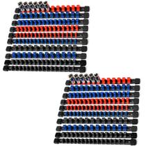 Organizador de soquetes Reniteco Drive ABS Tools 18 peças Organizador de soquetes Reniteco Drive ABS Tools 18 peças