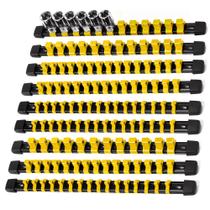 Organizador de soquetes Reniteco Drive ABS Tools 9 peças amarelo Organizador de soquetes Reniteco Drive ABS Tools 9 peças amarelo