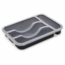 Organizador de Talheres 4 Divisórias para Gaveta Cozinha 3UD Branco ou Preto com Tampa Resistente Para Casa Organizador de Talheres 4 Divisórias para Gaveta Cozinha 3UD Branco ou Preto com Tampa Resistente Para Casa