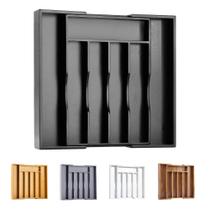 Organizador de talheres Bellsal Black Expansível em Bambu Organizador de talheres Bellsal Black Expansível em Bambu