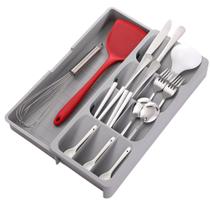 Organizador de Talheres com Diversas Divisórias Plástico Resistente 40 x 16 cm