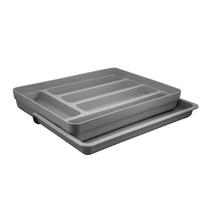 Organizador de Talheres com Extensor Preto Cozinha