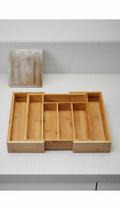 Organizador de Talheres de Bambu Extensível 7 Divisórias Organizador de Talheres de Bambu Extensível 7 Divisórias