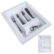 Organizador De Talheres DT03 Moldplast Cinza BRANCO Organizador De Talheres DT03 Moldplast Cinza BRANCO