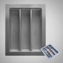 Organizador De Talheres DT47 Moldplast Cinza