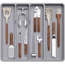 Organizador de talheres Lifewit Utensil Drawer Grey Plastic 4 Comp