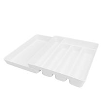 Organizador de Talheres Para Gaveta 5 Divisorias com Extensor Plástico Cozinha Branco - 401046 Crippa Organizador de Talheres Para Gaveta 5 Divisorias com Extensor Plástico Cozinha Branco - 401046 Crippa