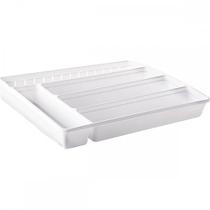 Organizador De Talheres Plastico Plasutil 5 Divisórias Branco - 9728