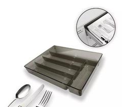 Organizador De Talheres Plastutti Acrílico Cristal 34.8 Organizador De Talheres Plastutti Acrílico Cristal 34.8
