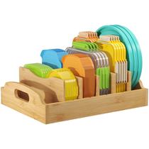 Organizador de Tampas Lifewit em Bambu 34x25cm 6 Seções Organizador de Tampas Lifewit em Bambu 34x25cm 6 Seções