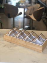 Organizador de temperos 09 pecas keep bambu