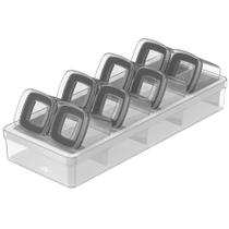 Organizador De Temperos Clear 9 Peças Branco Fechado - Ou