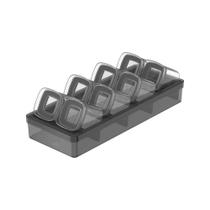 Organizador De Temperos Cozinha Clear 9 Peças Cor Preto Ou Martiplast