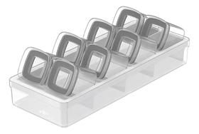 Organizador De Temperos Cozinha Clear 9 Peças Ou Cor Branco Organizador De Temperos Cozinha Clear 9 Peças Ou Cor Branco