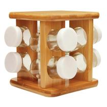 Organizador de Temperos Giratório OU Bambu Keep com 9 Potes
