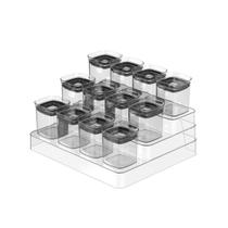 Organizador De Temperos Hermético 13 Pçs Porta Condimento Ou