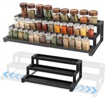 Organizador de Temperos Metálico GOENDR Expandível de 3 Camadas Organizador de Temperos Metálico GOENDR Expandível de 3 Camadas